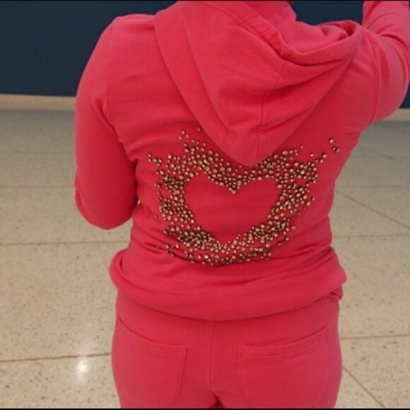 TWISTED HEART AMERICA 3 PIECE SWAVORSKI SWEAT SUIT Y2K RARE - Picture 5 of 7